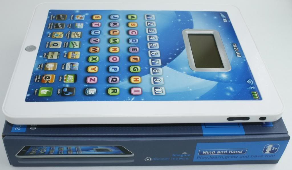 Kids Blue Laptop Multimedia Learning System Touch Screen Math