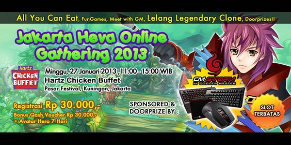 1st Gathering HEVA Online Indonesia - Hartz Chicken Buffet - Pasar Festival - Kuningan Jakarta - 27 Januari 2013