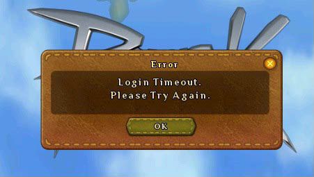 Login Timeout. Please Try Again.