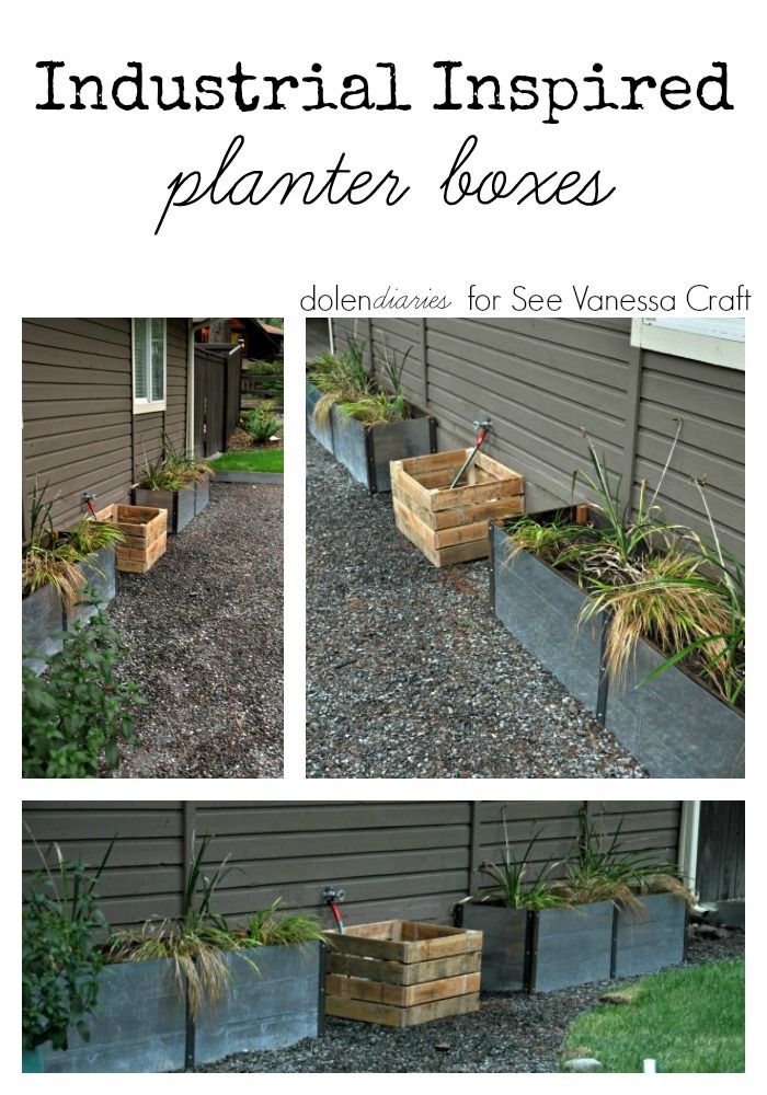 Industrial Inspired Planter Boxes {Dolen Diaries for See Vanessa Craft}