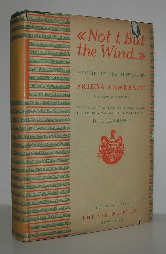 NOT I, BUT THE WIND, Lawrence, Frieda NOT I, BUT THE WIND, Lawrence, Frieda