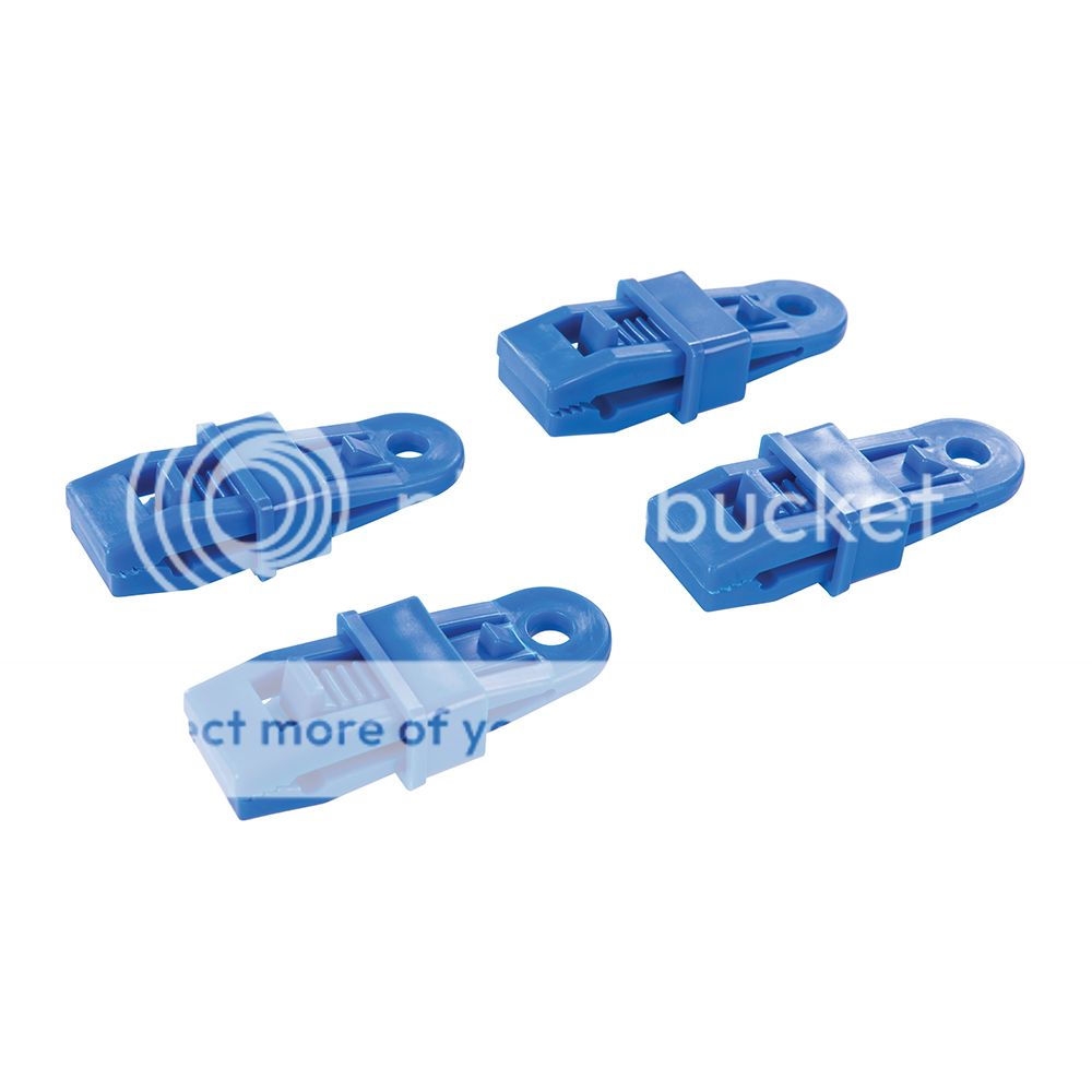Clip On Tarpaulin Eyelets (Pack of 4) Tarp Clips. Durable Plastic