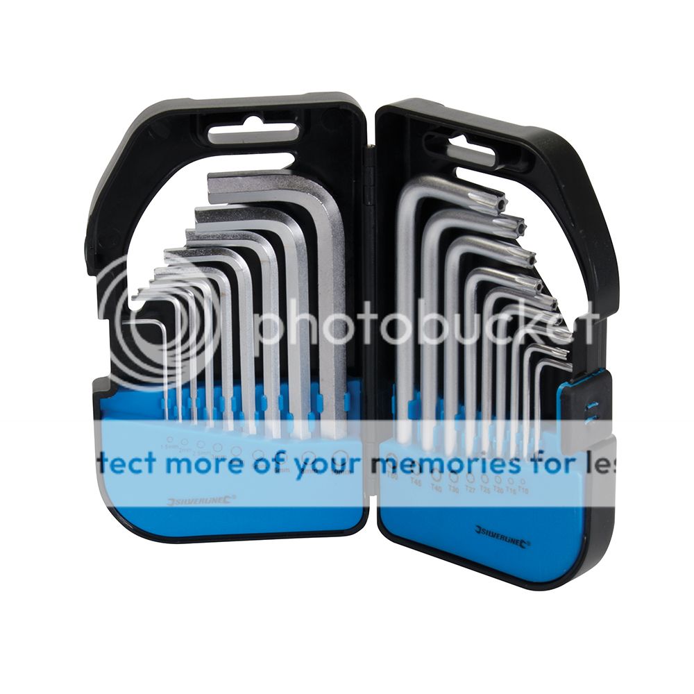 Mixed Allen Key Hex & Torx Set 1.510mm Hex T10 T50 Allan Keys In