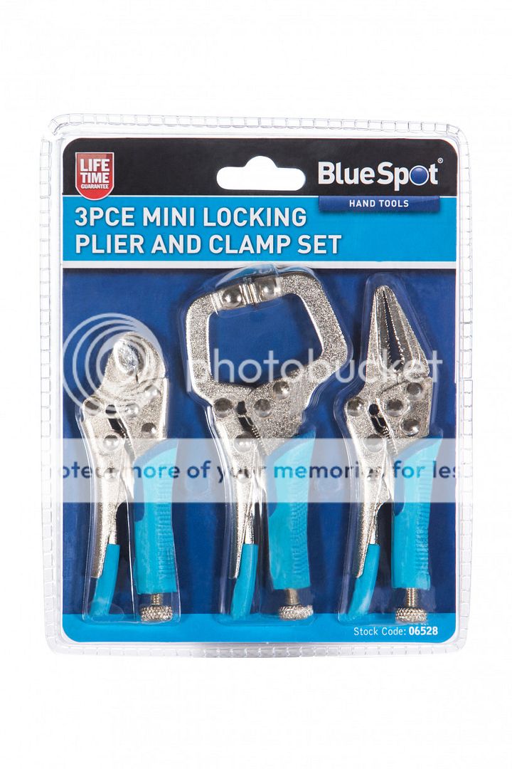 3Pce Mini Locking Plier and Clamp Set Pliers Tight Spaces DIY Plumbing