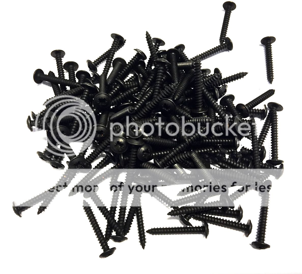 100x 6 x 1 1/4" Pozi Flange Head Self Tappers Black Tap Screw Screws ST