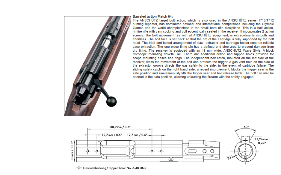 Anschutz 64 action and Anchutz 54 Action screw loctions ...