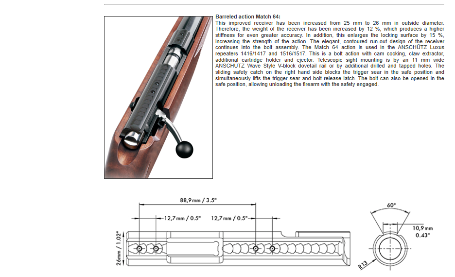 Anschutz 64 action and Anchutz 54 Action screw loctions? | Rimfire ...