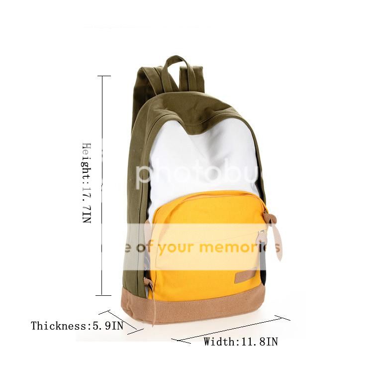 2013 New Korean Fashion Fresh and Lovely Pure Fruit Color MS Canvas Backpack