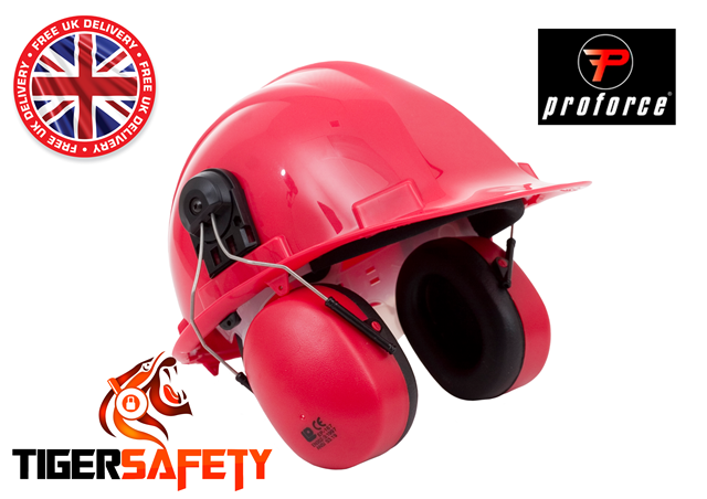 Proforce EP03 Red Helmet Mounted Classic Ear Muffs Ear Defenders Ear Protectors