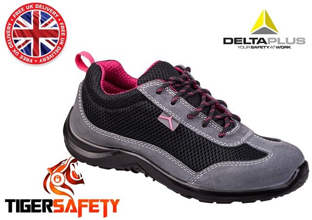  photo Delta Plus Panoply Como Grey Pink Ladies Steel Toe Cap Zapatillas de deporte de seguridad Zapatos PPE_zpsvocd8v2y.jpg