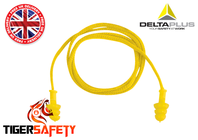  photo Delta Plus CONICFIR010 Yellow Corded Rubber Ear Plugs Hearing Protectors PPE_zpsg5m6450j.png