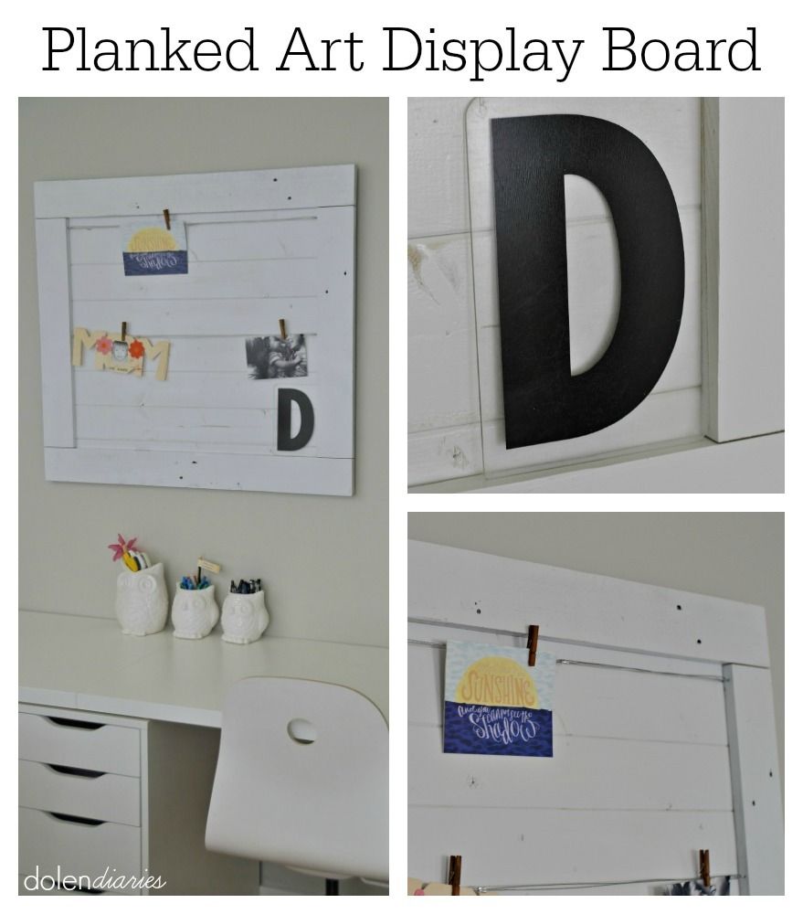 Planked Art Display Board {Dolen Diaries for The Crafting Chicks}