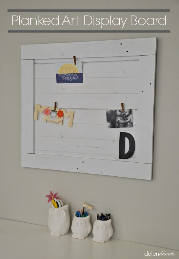 Planked Art Display Board {Dolen Diaries for The Crafting Chicks}