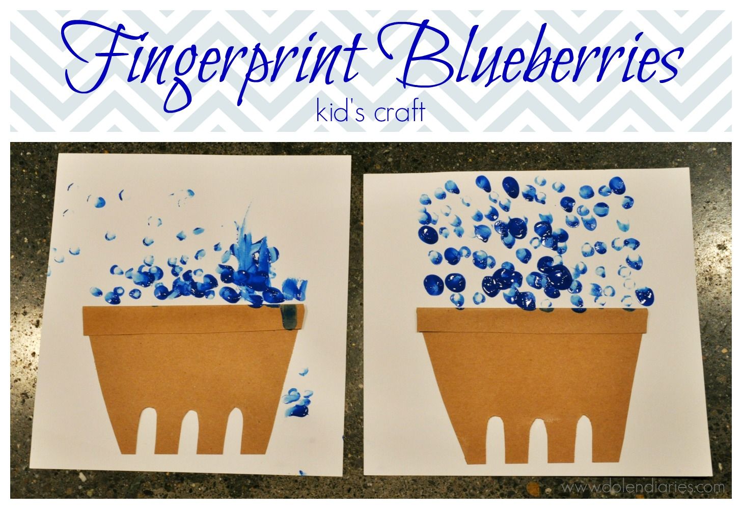 Fingerprint Blueberries Kid's Craft {Dolen Diaries for 733 blog}